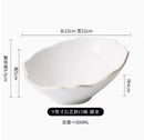 Axyaa Ceramic Salad Bowl 9-Inch Vegetable Fruit Plate Creative Tableware Dish