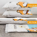 Axyaa Shiba Inu Vacuum Bags: Cute Clothing & Comforter Storage Organizer