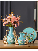 Modern European Ceramic Vase Set, Nordic Home Decor by Axyaa