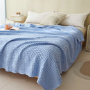 Axyaa Soft Cotton Throw Blanket, Hollow Comfort Towel Quilt, Breathable Summer Bed Cover