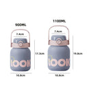 Axyaa Kids' 1100ML Stainless Steel Straw Thermos Insulation Cup