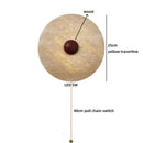 Axyaa LED Wall Sconces Vintage Industrial Pull Chain Switch Yellow Travertine-Look