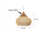 Axyaa Rattan Pendant Lamp: Vintage Handmade LED Lighting for Kitchen, Dining Room