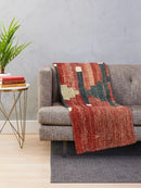 Axyaa Vintage Kars Navaho Weave Aztec Textile Throw Blanket