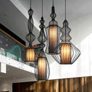 Axyaa Vintage Birdcage Chandelier - Industrial Farmhouse Dining Room Lighting
