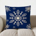 Axyaa Christmas Tree & Snowflake Pillow Cover for Sofa, Bedroom, Car