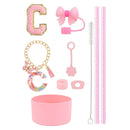 Axyaa 10pcs Tumbler Accessories Set: Straw, Cover, Cap, Boot, Stopper, Keychain, Sticker