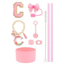 Axyaa 10pc Tumbler Accessory Set: Straw, Cover, Cap, Boot, Stopper, Keychain, Sticker