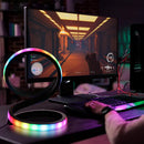Axyaa LED Spiral Table Lamp with Color-Changing RGB Light, USB-Powered Metal Design