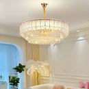 Axyaa Modern Crystal Chandelier Light - Elegant Glass Lamp for Home Living Dining Bedroom