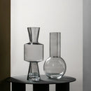 Axyaa Transparent Candy Glass Vase for Home Decor and Flower Display