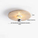 Axyaa LED Ceiling Lamp Nordic Style Yellow Travertine Acrylic Living Room Light
