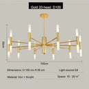 Axyaa Luxury Multi-Head Ceiling Chandelier LED Lighting Fixtures