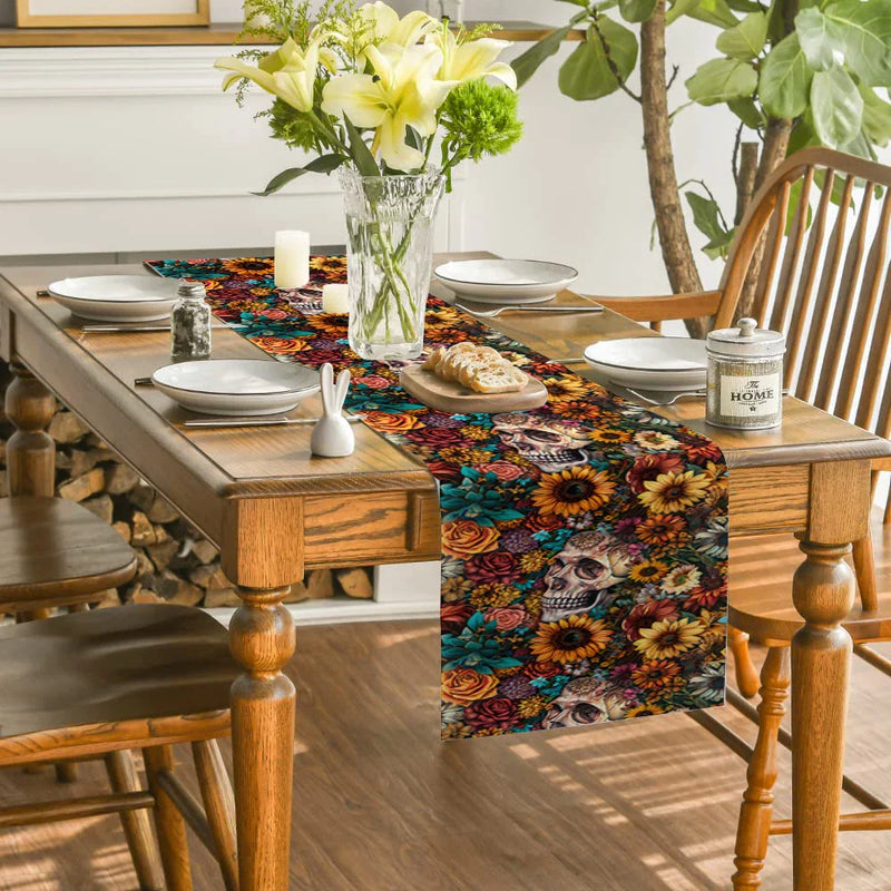 Axyaa Floral Table Runner for Kitchen Home Dining Decor