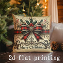 Axyaa Christmas Fox & Floral Pillow Cover for Sofa, Bedroom & Car