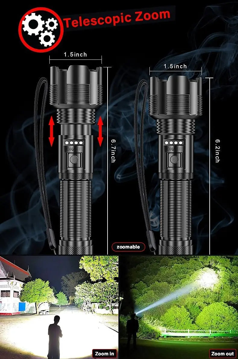 Axya XHP70/XHP50 LED Flashlight: Powerful Aluminum Tactical Torch