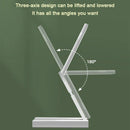 Axyaa Foldable LED Desk Lamp with Clock and USB Charging