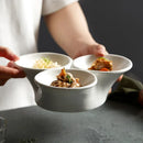 Axyaa Three-grid Ceramic Snack Dish Plate for Commercial and Home Use