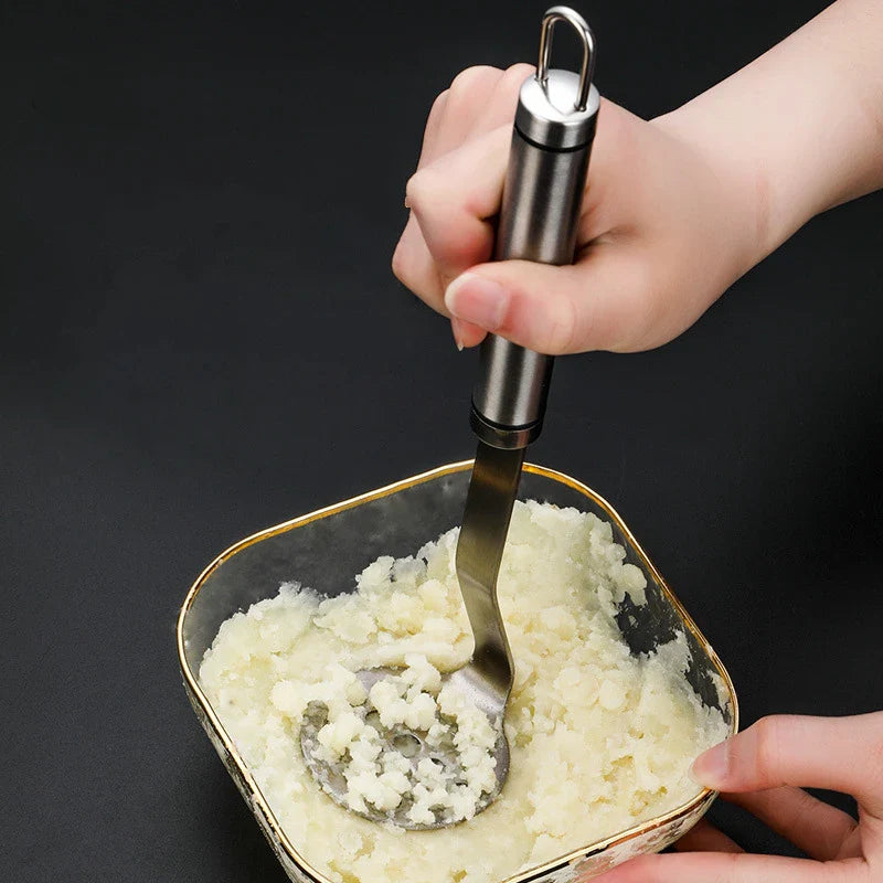 Axyaa Stainless Steel Potato Masher & Garlic Press - Kitchen Juice Maker