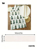 Axyaa Christmas Pine Tree Table Runner for Festive Table Decor