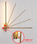 Axyaa Rotatable Copper Long Strip LED Wall Lamp for Living Room Bedroom Luxe Lighting.