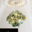 Axyaa Circular Glass Pendant Light for Living & Dining Rooms