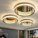 Axyaa Modern Gold Crystal Ceiling Chandelier for Luxe Living Room & Bedroom Lighting