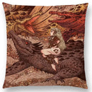 Axyaa Three Eyes Raven Steampunk Hummingbird Sofa Pillow Case Owl Cushion Cover