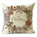 Axyaa Christmas Linen Cushion Cover Merry Gifts 18*18in