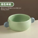 Axyaa Kids Ceramic Ears Bowl, Colorful Children's Tableware, Cute Rice Eating Bowl