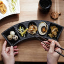 Axyaa Ceramic Seasoning Plate Set for Restaurant and Home - BBQ Dipping Dish
