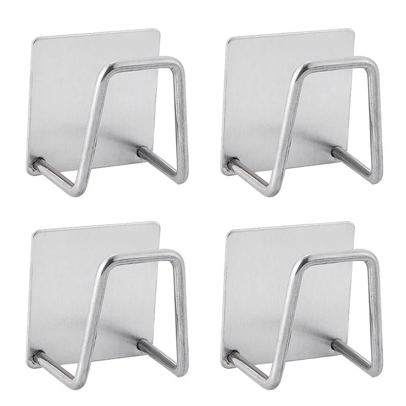 Stainless Steel Sink Sponge Racks by Axyaa: Wall-Mounted Kitchen Drain Storage