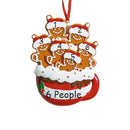 Axyaa Custom Family Gingerbread Christmas Ornament - Personalized Resin Decor