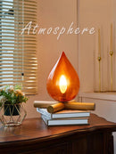 Axyaa Flame Lamp: Retro Bedroom Desk Lamp for Artistic Creative Bedside Lighting