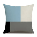 Axyaa Blue Deltoid Geometry Pillow Cover 45*45cm for Living Room, Bedroom, Sofa, Car