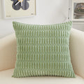 Axyaa Green Velvet Corduroy Striped Cushion Cover 45x45cm Modern Home Decor Pillow Case
