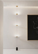 Axyaa Gold Black LED Cone Floor Lamp for Modern Indoor Lighting