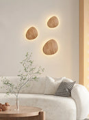 Nordic Wooden Eclipse Round LED Wall Lamp for Bedroom, Brand Axyaa