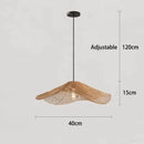 Axyaa Rattan Straw Hat Pendant Light - Retro Style for Home & Restaurant Decor