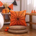 Axyaa Embroidered Cotton Halloween Pillowcase 45x45 Decorative Cushion Covers