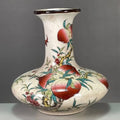 Axyaa Handmade Porcelain Painted Japanese Dowager Ceramic Storage Vase - Collectible Office Desk Decor