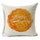 Axyaa Thanksgiving Pumpkin Ornaments Linen Throw Cushion Covers Home Decor