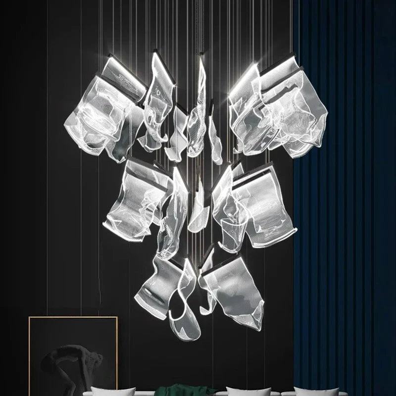 Axyaa Nordic Stair Chandelier Living Room Dining Pendant Ceiling Light
