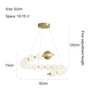 Axyaa Nordic Style Cream Pendant Light for Living Room & Bedroom
