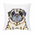 Axyaa Painted Dog Decorative Soft Sofa Bed Pillow Cover in Cartoon Puppy Design
