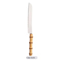Axyaa Bamboo Handle Stainless Steel Cake Knife for Baking and Serving