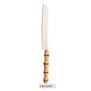 Axyaa Bamboo Handle Stainless Steel Cake Knife for Baking and Serving