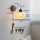 Axyaa Resin Shell Pull Chain LED Wall Lights - Modern Staircase & Bedroom Lamp