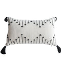 Axyaa Geometric Tufted Cushion Cover With Tassel - Modern Boho Throw Pillow