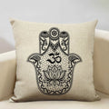 Axyaa Hamsa Cushion Cover, Mandala Sofa Pillow Case, 45x45cm